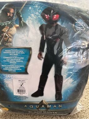 Rubie’s Aquaman Black Manta Kids Costume Small 4-6 DC Comics